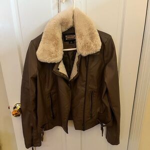 Faux leather jacket